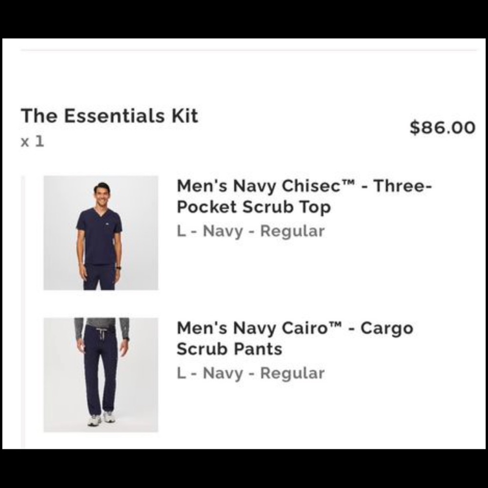 Men’s Navy FIGS Large
